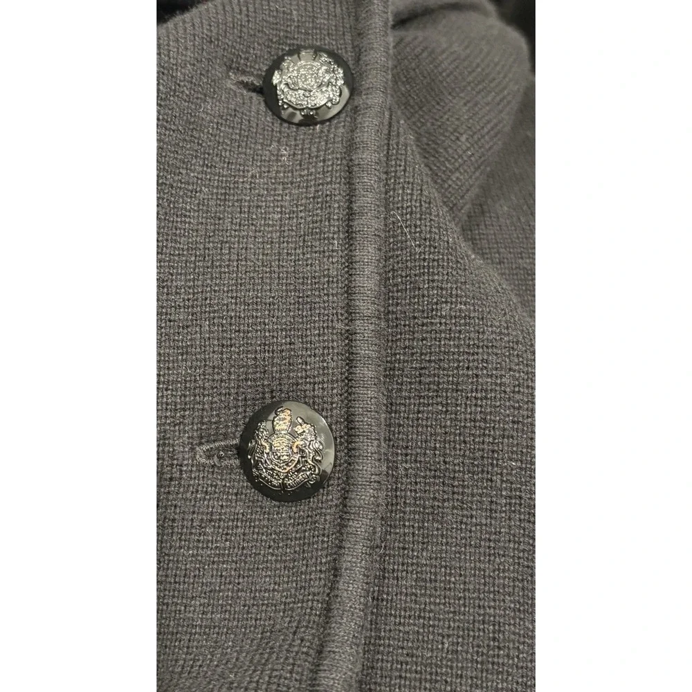 Lauren Ralph Lauren Women's Black Button Front Jacket cardigan Pockets XL